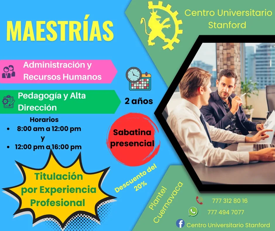 Información de maestrías del Centro Universitario Stanford